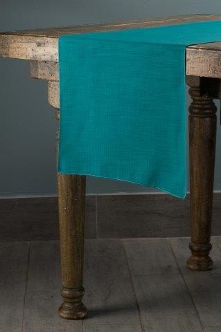 Shantung Teal table runner